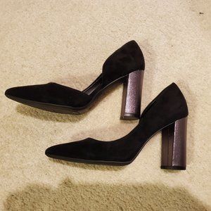 Nine West Suede Anisa with Silver Heel Size 6.5